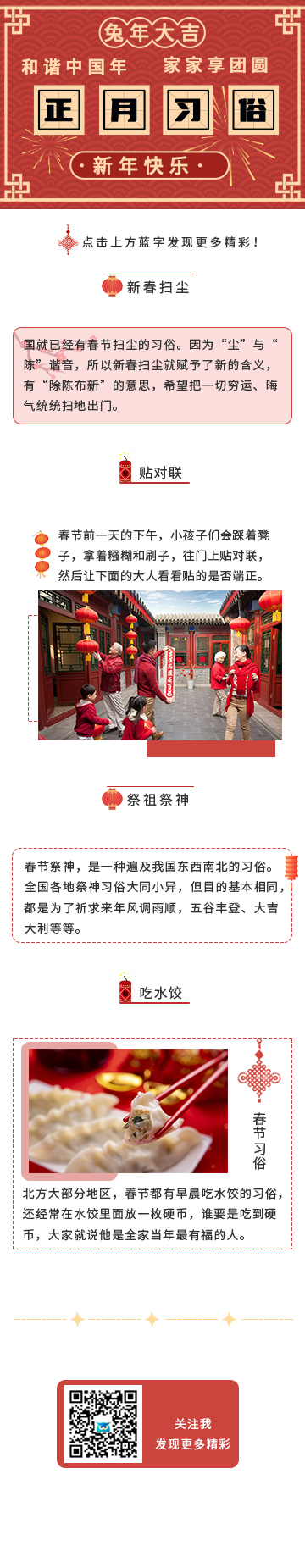 正月习俗春节新年快乐兔年大吉传统节日GIF