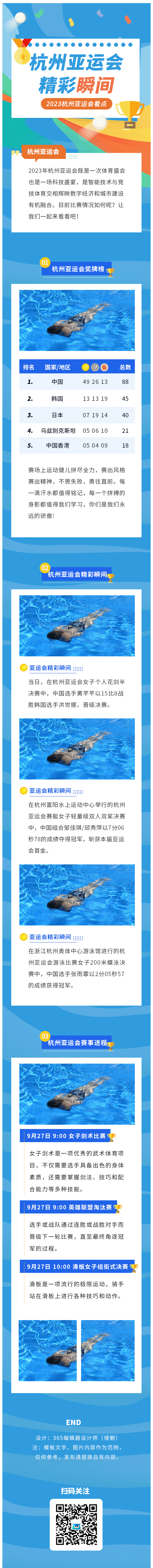 杭州亚运会体育运动会比赛精彩瞬间蓝色GIF